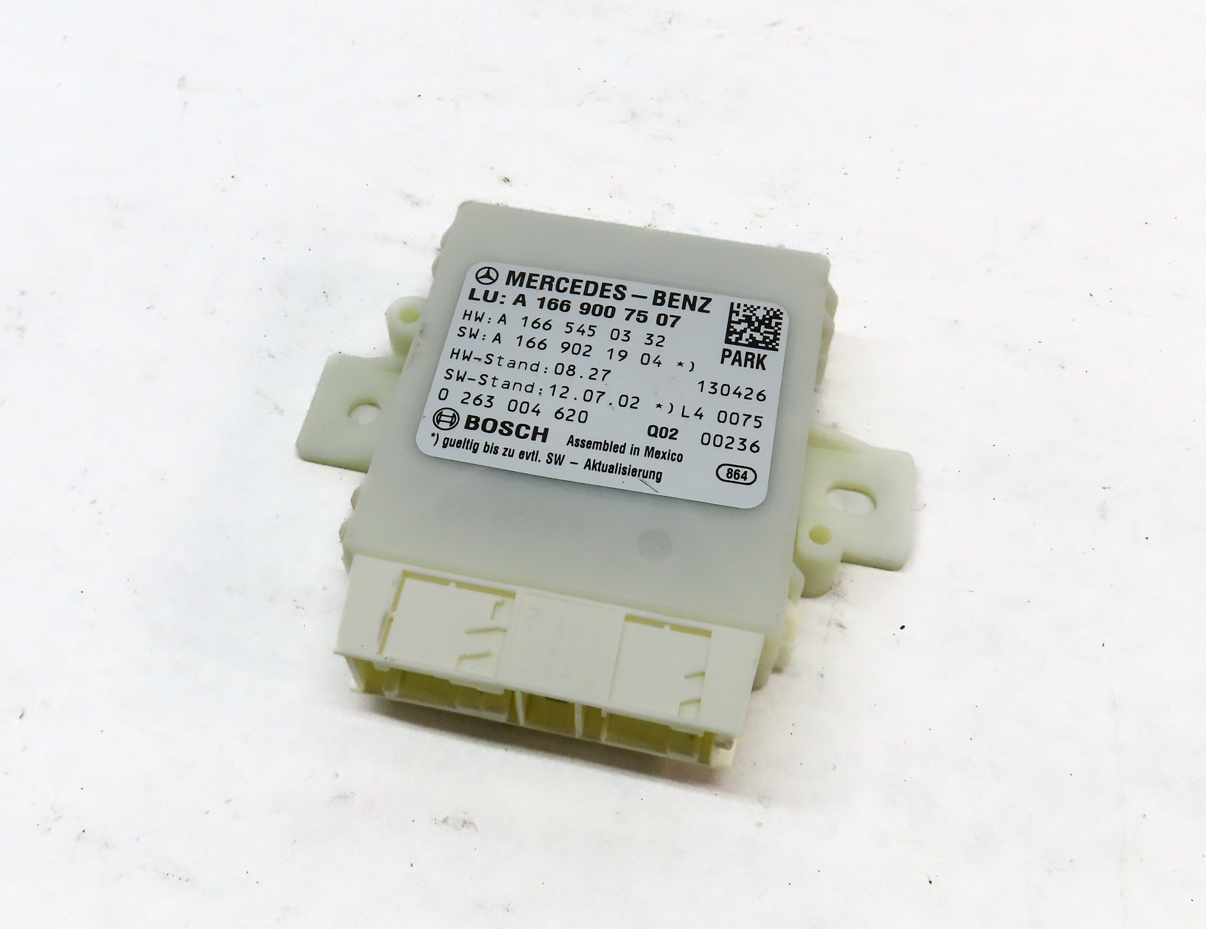 2013-2016 MERCEDES GL340 GL450 GL550 ML350 ML550 (W166 X166) PDC CONTROL MODULE — exact item pictured